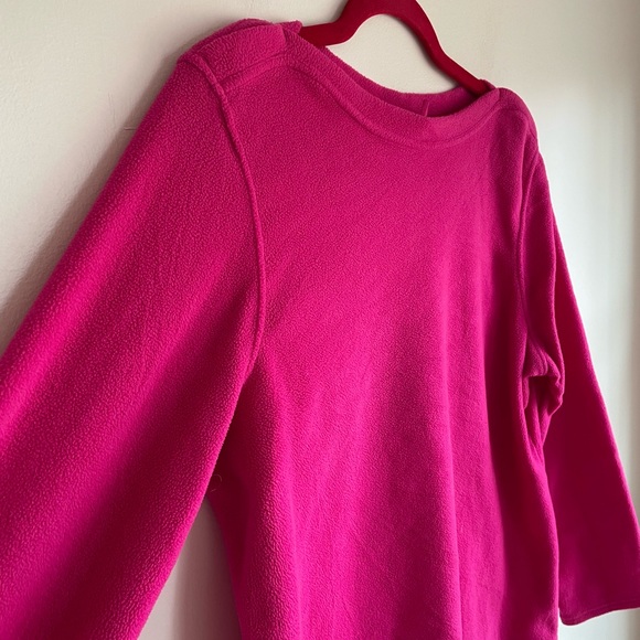 Lands End Boatneck Fleece Sweatshirt Size M - Picture 2 of 5